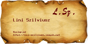 Lini Szilviusz névjegykártya